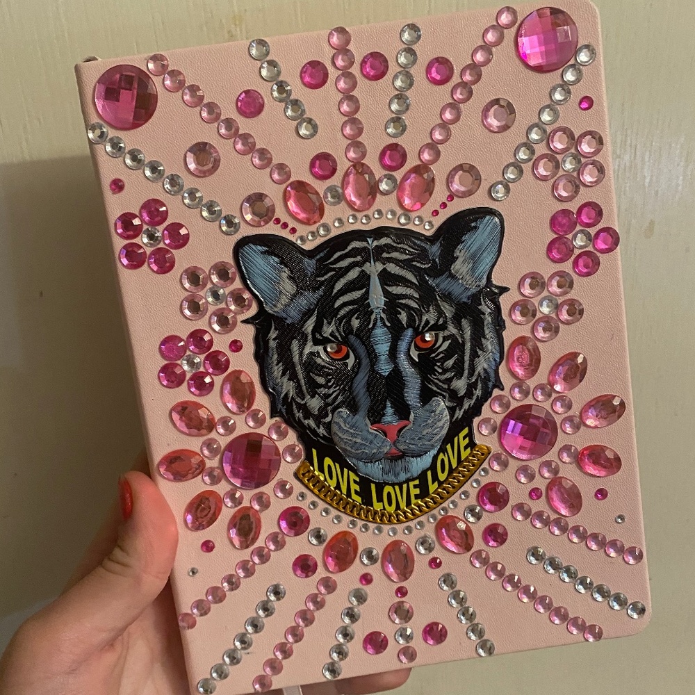 Pink Bling Queen Tiger Journal